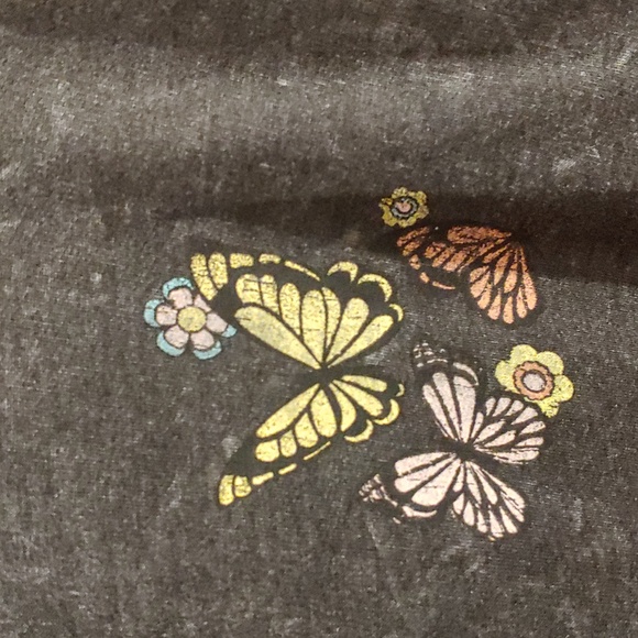 Butterfly Good Things Take Time, distressed oversized sweatshirt, drop shoulder - Picture 2 of 7